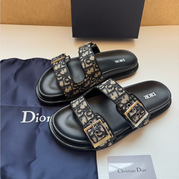 New Dior Black Sandals women’s size 11 - Picture 1 of 7